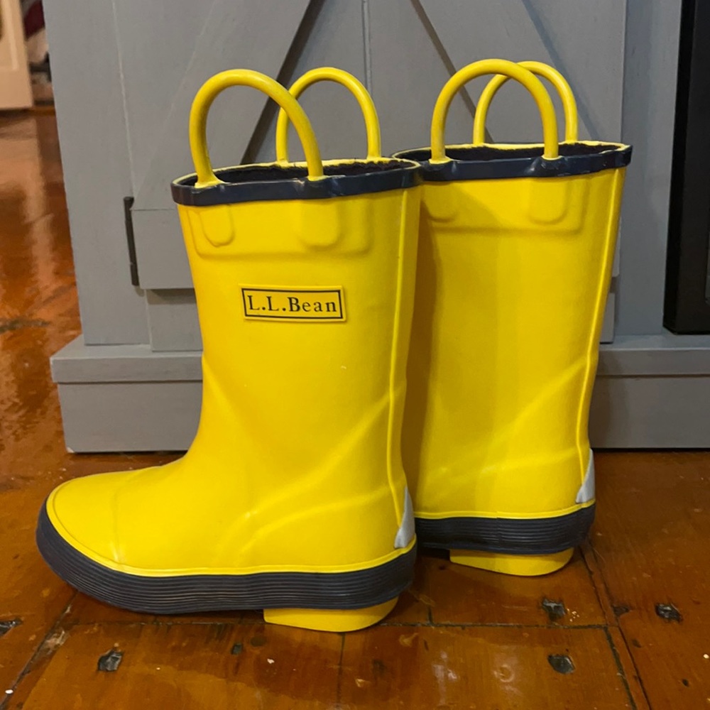 LL Bean Toddler Puddle Stompers Rainboots size 9